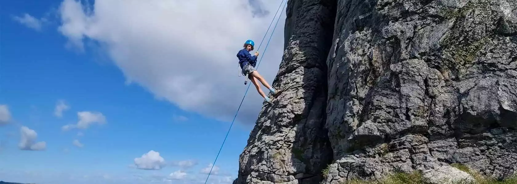 Climbing and abseiling adventure half day with Irish Mountaineering Academy in the Burren
